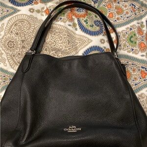 Coach soft black leather bag